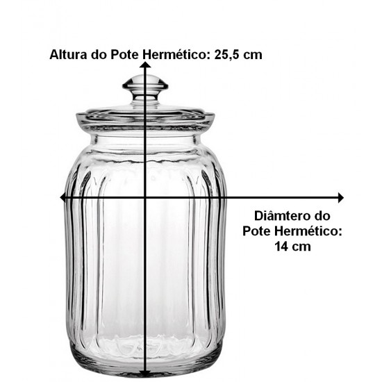 Pote 2,5 Litros 25,5cm X 14cm Viva Pasabahçe